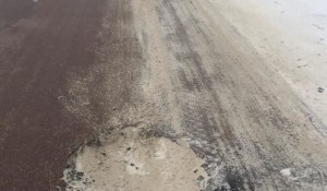 На Рівненщині на новозбудований дорозі водій пробив колесо на ямах